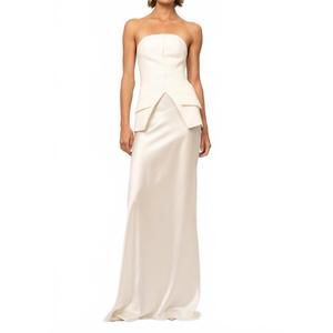 NEW NONCHALANT LABEL petra strapless top in winter white